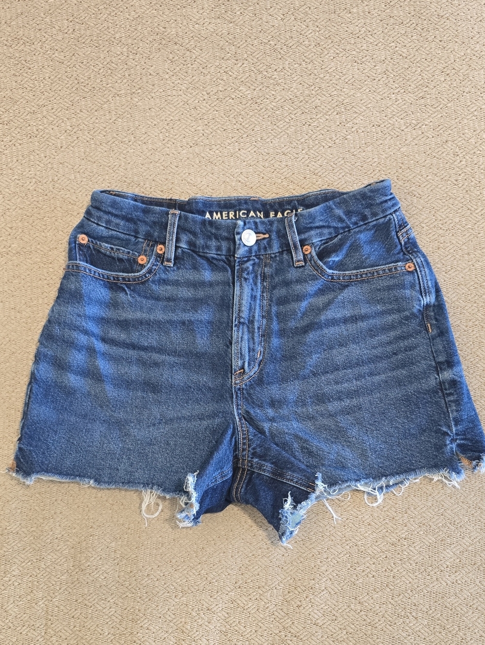 American Eagle Curvy Relaxed Strigid Jean Shorts - Size 2